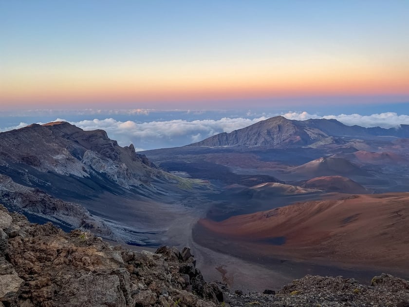 Hawaje, widok ze szczytu wulkanu Haleakala